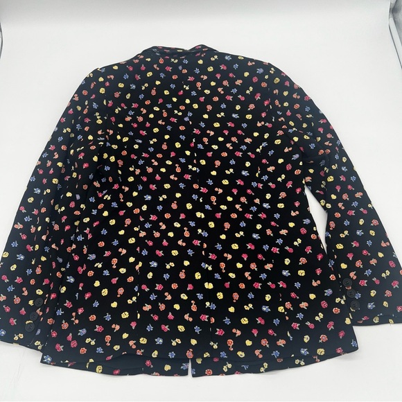Tahari ASL Floral Toss Black Blazer Jacket – Size L – NWT Colorful Print - Picture 10 of 13